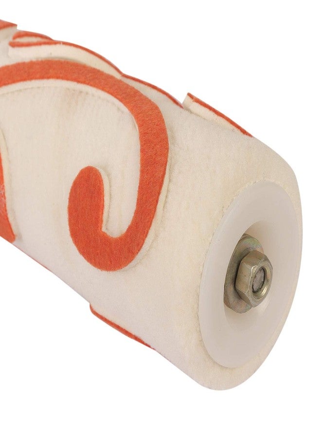 Jai Brush Industries فرشاة طلاء جدران بنمط تصميم عتيق من شركة جاي براش إندستريز (9 بوصات، برتقالي، أبيض) - Image 3